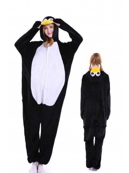 Pinguin Kigurumi Onesie Pyjamas Weich Flannel Unisex Tier Kostüme Für Damen & Herren