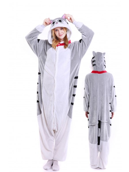 Getigerte Katze Kigurumi Onesie Pyjamas Weich Flannel Unisex Tier Kostüme Für Damen & Herren