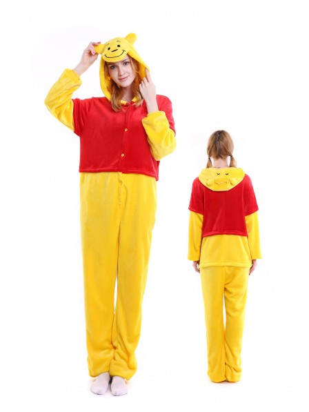 Winnie the Pooh Kigurumi Onesie Pyjamas Weich Flannel Unisex Tier Kostüme Für Damen & Herren