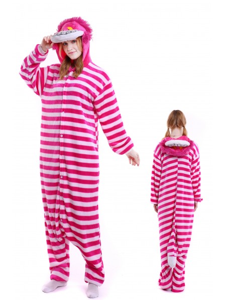 Grinsende Katze Kigurumi Onesie Pyjamas Weich Flannel Unisex Tier Kostüme Für Damen & Herren