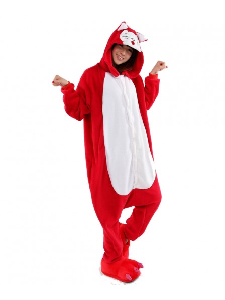 Roter Fuchs Kigurumi Onesie Pyjamas Weich Flannel Unisex Tier Kostüme Für Damen & Herren