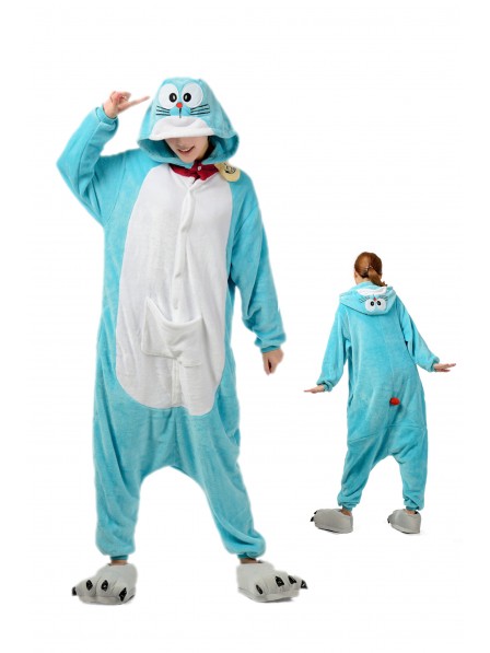 Doraemon Kigurumi Onesie Pyjamas Weich Flannel Unisex Tier Kostüme Für Damen & Herren