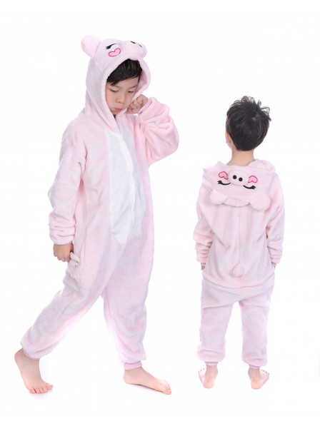 Pink Schwein Onesie Kigurumi Pyjamas Kids Tier Kostüme Für Jugend