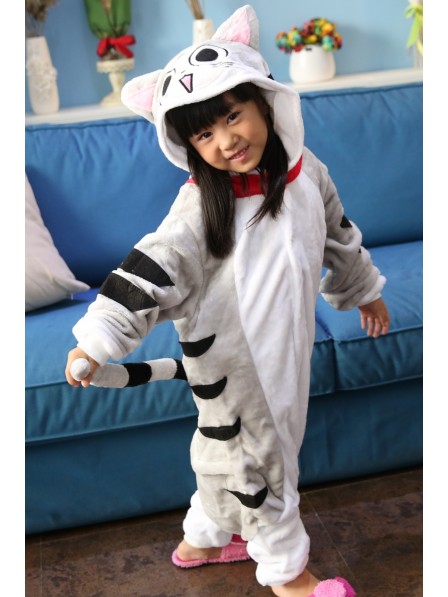 Getigerte Katze Onesie Kigurumi Pyjamas Kids Tier Kostüme Für Jugend