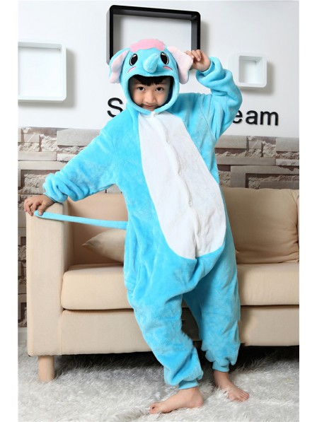 Blauer Elefant Onesie Kigurumi Pyjamas Kids Tier Kostüme Für Jugend