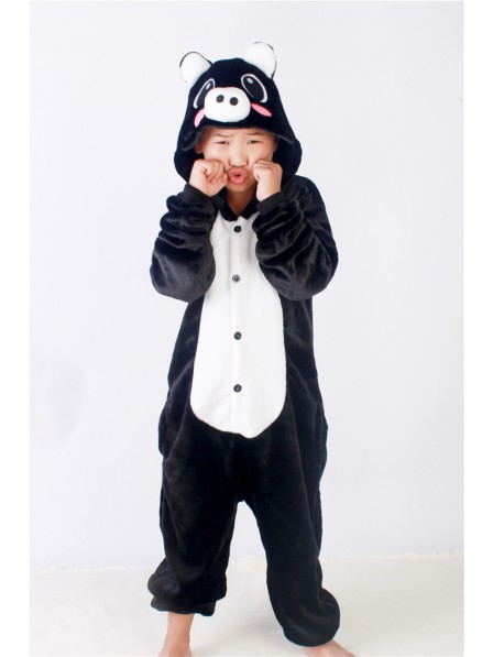 Schwarz Schwein Onesie Kigurumi Pyjamas Kids Tier Kostüme Für Jugend