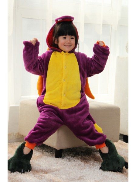 Violetter Drache Onesie Kigurumi Pyjamas Kids Tier Kostüme Für Jugend