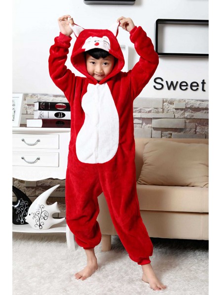 Roter Fuchs Onesie Kigurumi Pyjamas Kids Tier Kostüme Für Jugend