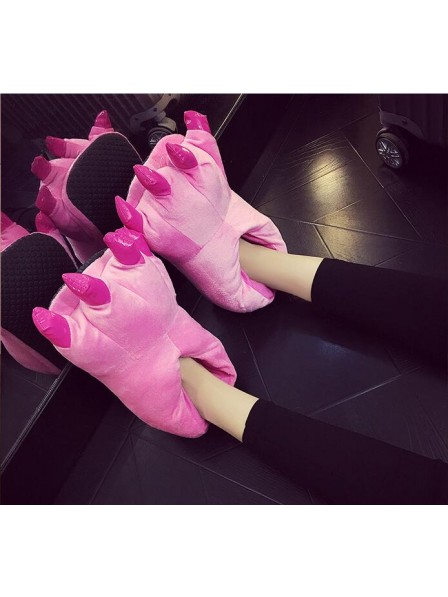 Pink Unisex Plüsch Pfote Kralle Hausschuhe Pantoffel Tier Kostüm Schuhe