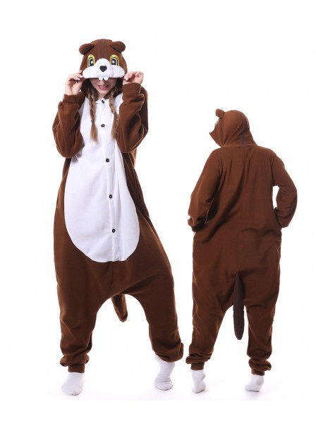 Streifenhörnchen Kigurumi Onesie Pyjamas Tier Unisex 