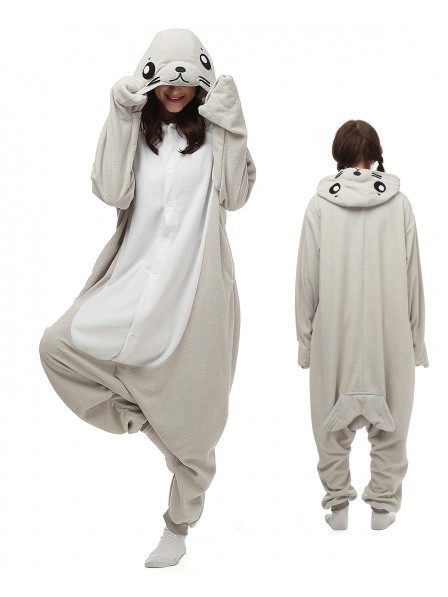 Robbe Kigurumi Onesie Pyjamas Polar Fleece Tier Unisex Kostüme Für Erwachsene