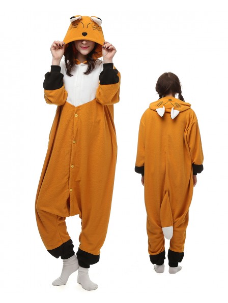 Japanischer Rotfuchs Kigurumi Onesie Pyjamas Polar Fleece Tier Unisex Kostüme Für Erwachsene