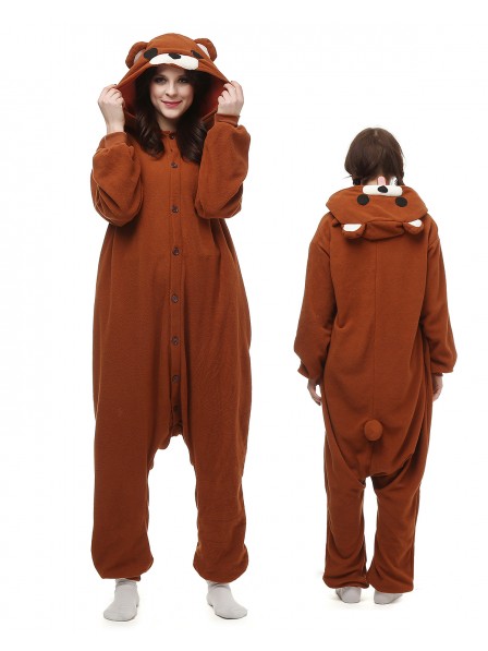Braunbär Kigurumi Onesie Pyjamas Polar Fleece Tier Unisex Kostüme Für Erwachsene