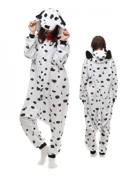 Spotted Dog Kigurumi Onesie Pyjamas Polar Fleece Tier Unisex Kostüme Für Erwachsene