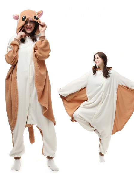 Flughörnchen Kigurumi Onesie Pyjamas Polar Fleece Tier Unisex Kostüme Für Erwachsene