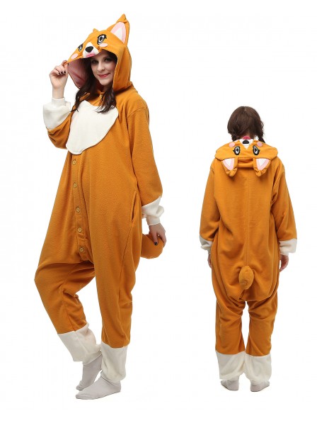 Corgi Dog Kigurumi Onesie Pyjamas Polar Fleece Tier Unisex Kostüme Für Erwachsene