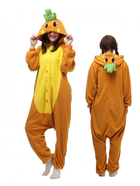 Karotte Kigurumi Onesie Pyjamas Polar Fleece Tier Unisex Kostüme Für Erwachsene