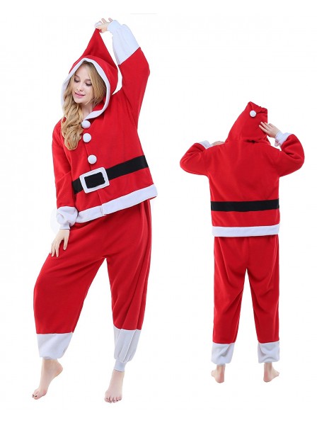 Weihnachtsmann Kigurumi Onesie Pyjamas Polar Fleece Tier Unisex Kostüme Für Erwachsene