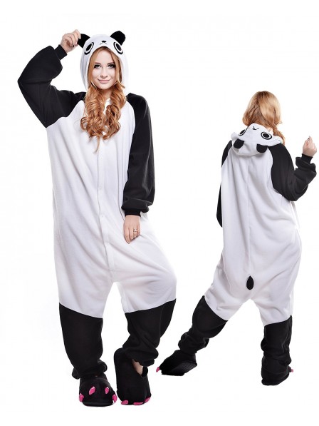 Süß Panda Kigurumi Onesie Pyjamas Polar Fleece Tier Unisex Kostüme Für Erwachsene